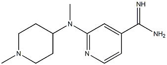 2-[methyl(1-methylpiperidin-4-yl)amino]pyridine-4-carboximidamide Struktur