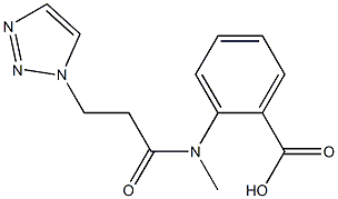 2-[N-methyl-3-(1H-1,2,3-triazol-1-yl)propanamido]benzoic acid Struktur