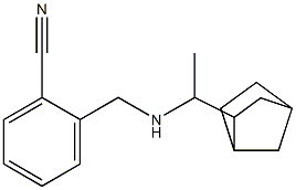 2-{[(1-{bicyclo[2.2.1]heptan-2-yl}ethyl)amino]methyl}benzonitrile Struktur