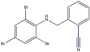 2-{[(2,4,6-tribromophenyl)amino]methyl}benzonitrile Struktur