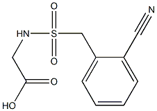 2-{[(2-cyanophenyl)methane]sulfonamido}acetic acid Struktur