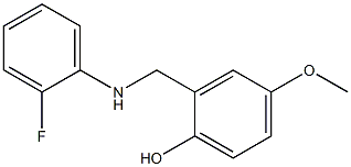 2-{[(2-fluorophenyl)amino]methyl}-4-methoxyphenol Struktur