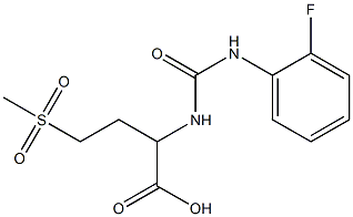 2-{[(2-fluorophenyl)carbamoyl]amino}-4-methanesulfonylbutanoic acid Struktur