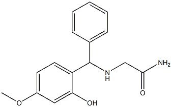 2-{[(2-hydroxy-4-methoxyphenyl)(phenyl)methyl]amino}acetamide Struktur