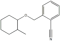 2-{[(2-methylcyclohexyl)oxy]methyl}benzonitrile Struktur