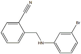 2-{[(3-bromophenyl)amino]methyl}benzonitrile Struktur