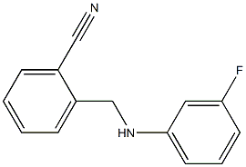 2-{[(3-fluorophenyl)amino]methyl}benzonitrile Struktur