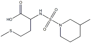 2-{[(3-methylpiperidine-1-)sulfonyl]amino}-4-(methylsulfanyl)butanoic acid Struktur