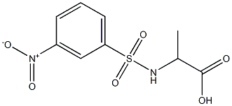 2-{[(3-nitrophenyl)sulfonyl]amino}propanoic acid Struktur