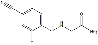 2-{[(4-cyano-2-fluorophenyl)methyl]amino}acetamide Struktur