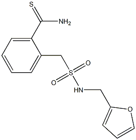 2-{[(furan-2-ylmethyl)sulfamoyl]methyl}benzene-1-carbothioamide Struktur