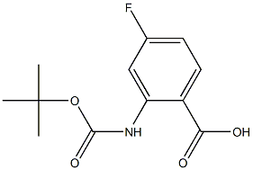 2-{[(tert-butoxy)carbonyl]amino}-4-fluorobenzoic acid Struktur