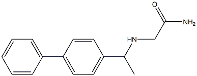 2-{[1-(1,1'-biphenyl-4-yl)ethyl]amino}acetamide Struktur