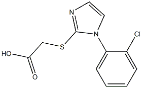 2-{[1-(2-chlorophenyl)-1H-imidazol-2-yl]sulfanyl}acetic acid Struktur