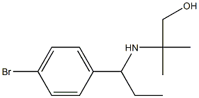 2-{[1-(4-bromophenyl)propyl]amino}-2-methylpropan-1-ol Struktur