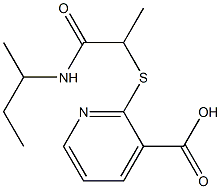 2-{[1-(butan-2-ylcarbamoyl)ethyl]sulfanyl}pyridine-3-carboxylic acid Struktur