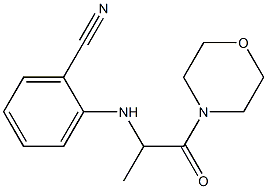 2-{[1-(morpholin-4-yl)-1-oxopropan-2-yl]amino}benzonitrile Struktur