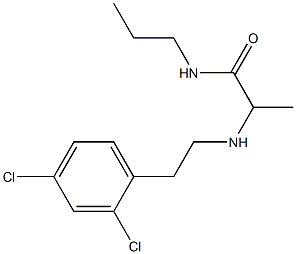 2-{[2-(2,4-dichlorophenyl)ethyl]amino}-N-propylpropanamide Struktur