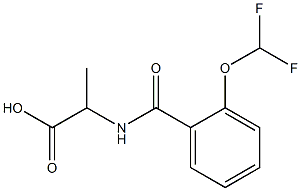 2-{[2-(difluoromethoxy)phenyl]formamido}propanoic acid Struktur