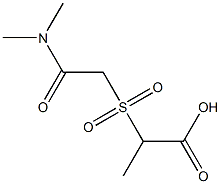 2-{[2-(dimethylamino)-2-oxoethyl]sulfonyl}propanoic acid Struktur