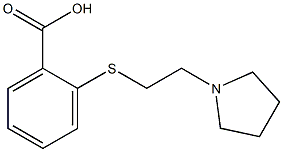 2-{[2-(pyrrolidin-1-yl)ethyl]sulfanyl}benzoic acid Struktur