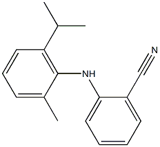 2-{[2-methyl-6-(propan-2-yl)phenyl]amino}benzonitrile Struktur