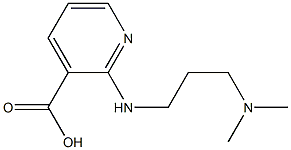 2-{[3-(dimethylamino)propyl]amino}pyridine-3-carboxylic acid Struktur