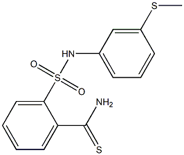 2-{[3-(methylsulfanyl)phenyl]sulfamoyl}benzene-1-carbothioamide Struktur