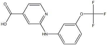 2-{[3-(trifluoromethoxy)phenyl]amino}pyridine-4-carboxylic acid Struktur