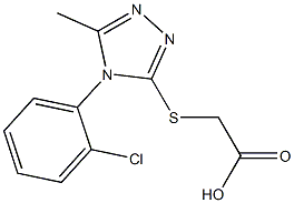 2-{[4-(2-chlorophenyl)-5-methyl-4H-1,2,4-triazol-3-yl]sulfanyl}acetic acid Struktur