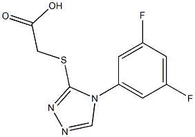 2-{[4-(3,5-difluorophenyl)-4H-1,2,4-triazol-3-yl]sulfanyl}acetic acid Struktur