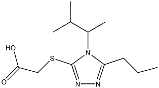 2-{[4-(3-methylbutan-2-yl)-5-propyl-4H-1,2,4-triazol-3-yl]sulfanyl}acetic acid Struktur