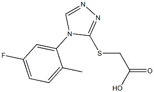 2-{[4-(5-fluoro-2-methylphenyl)-4H-1,2,4-triazol-3-yl]sulfanyl}acetic acid Struktur