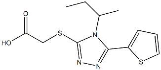 2-{[4-(butan-2-yl)-5-(thiophen-2-yl)-4H-1,2,4-triazol-3-yl]sulfanyl}acetic acid Struktur