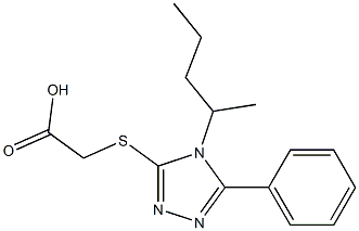 2-{[4-(pentan-2-yl)-5-phenyl-4H-1,2,4-triazol-3-yl]sulfanyl}acetic acid Struktur