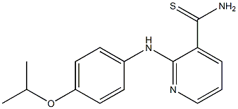 2-{[4-(propan-2-yloxy)phenyl]amino}pyridine-3-carbothioamide Struktur