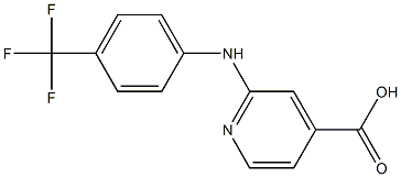 2-{[4-(trifluoromethyl)phenyl]amino}pyridine-4-carboxylic acid Struktur