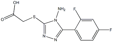 2-{[4-amino-5-(2,4-difluorophenyl)-4H-1,2,4-triazol-3-yl]sulfanyl}acetic acid Struktur