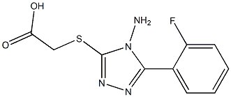 2-{[4-amino-5-(2-fluorophenyl)-4H-1,2,4-triazol-3-yl]sulfanyl}acetic acid Struktur