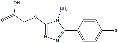 2-{[4-amino-5-(4-chlorophenyl)-4H-1,2,4-triazol-3-yl]sulfanyl}acetic acid Struktur