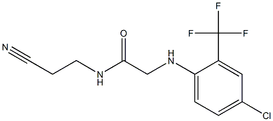 2-{[4-chloro-2-(trifluoromethyl)phenyl]amino}-N-(2-cyanoethyl)acetamide Struktur