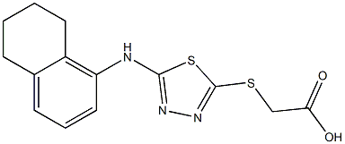 2-{[5-(5,6,7,8-tetrahydronaphthalen-1-ylamino)-1,3,4-thiadiazol-2-yl]sulfanyl}acetic acid Struktur