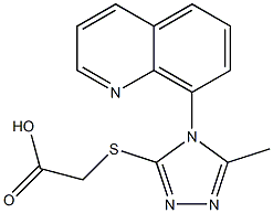 2-{[5-methyl-4-(quinolin-8-yl)-4H-1,2,4-triazol-3-yl]sulfanyl}acetic acid Struktur