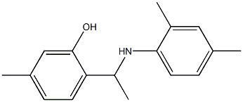 2-{1-[(2,4-dimethylphenyl)amino]ethyl}-5-methylphenol Struktur