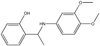 2-{1-[(3,4-dimethoxyphenyl)amino]ethyl}phenol Struktur