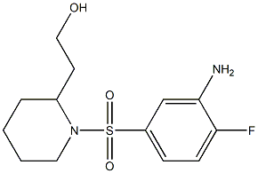 2-{1-[(3-amino-4-fluorobenzene)sulfonyl]piperidin-2-yl}ethan-1-ol Struktur