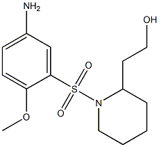 2-{1-[(5-amino-2-methoxybenzene)sulfonyl]piperidin-2-yl}ethan-1-ol Struktur