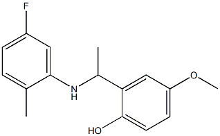 2-{1-[(5-fluoro-2-methylphenyl)amino]ethyl}-4-methoxyphenol Struktur