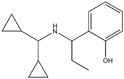 2-{1-[(dicyclopropylmethyl)amino]propyl}phenol Struktur