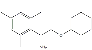 2-{1-amino-2-[(3-methylcyclohexyl)oxy]ethyl}-1,3,5-trimethylbenzene Struktur